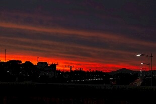 日落时分城市剪影