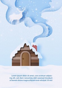 冬日雪屋海报