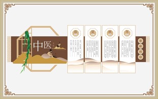 古典中式装饰横幅单层平面图