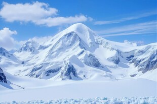 高原雪山蓝天美景