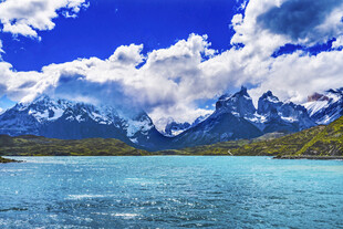 高原雪山湖泊美景