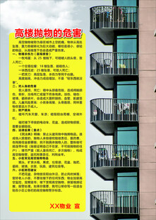 高楼抛物危害海报