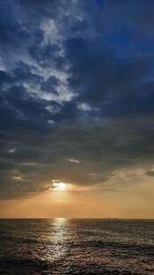 海上日落黄昏美景