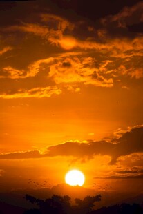 日落黄昏晚霞漫天