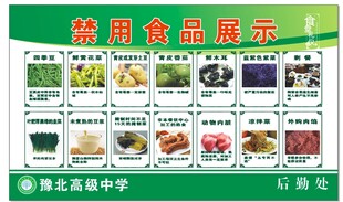 禁用食品展示