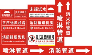 消防各种标识车贴