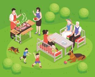 家庭户外野餐烧烤