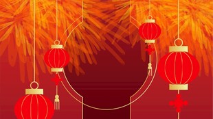 春节灯笼背景