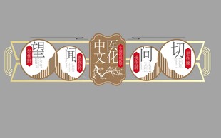 中医望闻问切主题装饰单层平面图
