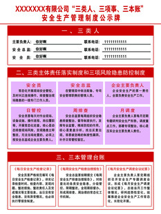 三类人三项事三本账安全生产管理