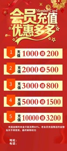 会员充值展架