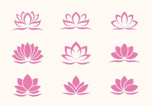 粉色莲花纹样