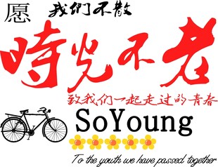 时光不老致青春艺术字