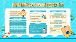 暑期防溺水安全教育板报