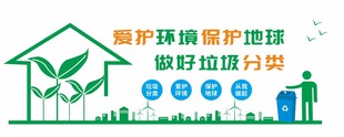 垃圾分类环保文化墙背景墙海报