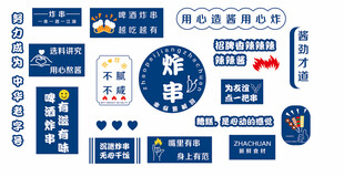 炸串店标识文案元素合集