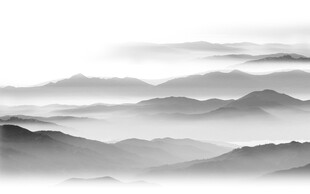 水墨意境远山图