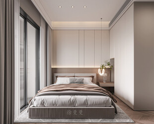 现代简约卧室设计效果图