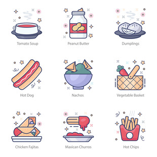 卡通美食图标合集