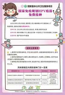 国家免疫规划HPV疫苗免费接种