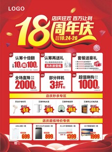 周年庆促销活动海报