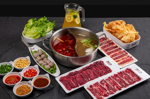 牛肉火锅套餐食材