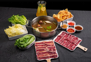 清汤火锅套餐食材摆盘