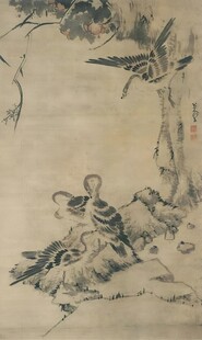 古树野鸭图