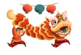 新春舞狮素材