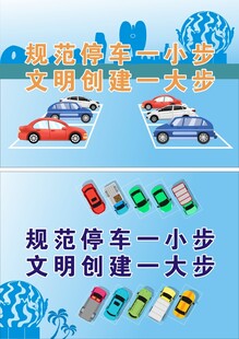规范停车文明宣传海报