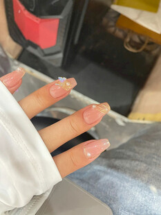 裸粉碎钻美甲展示