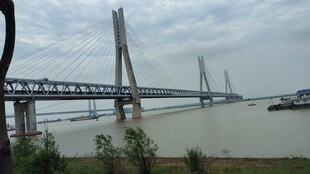 跨江斜拉大桥江景