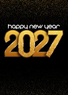 2027新年快乐艺术字
