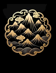 山岳祥云纹样