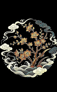 花树祥云纹样