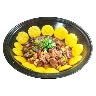 铁锅炖菜贴玉米饼