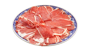 盘装生鲜猪肉切片