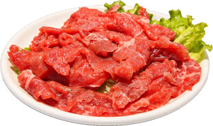 盘装腌制嫩牛肉