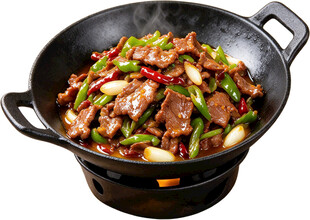干锅青椒炒牛肉