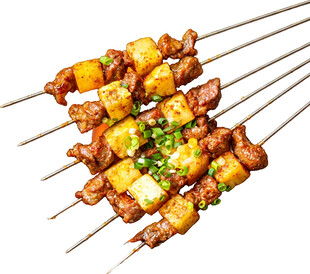 炭烤土豆肉串