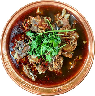铜锅红汤炖肉