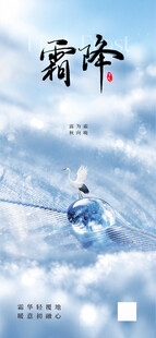 霜降节气主题海报