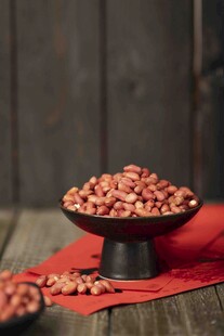 红皮花生米静物