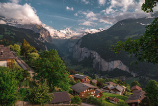 阿尔卑斯山村风光