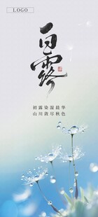 白露节气清新海报