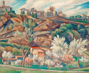 乡村郊野风景油画