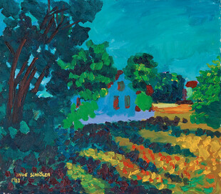郊野乡村风景油画