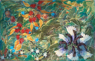 抽象花卉重彩装饰画