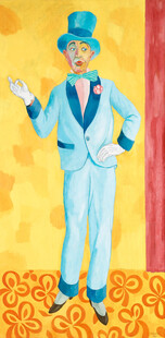 复古礼帽绅士人物插画