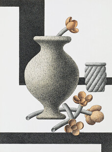 简约花瓶静物装饰插画